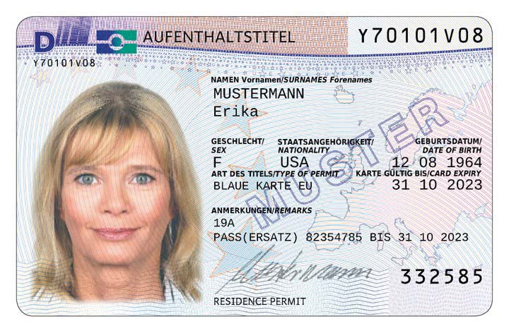 Germany blue card job search visa
